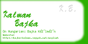 kalman bajka business card